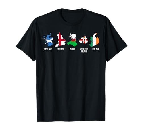 Britische Inseln Länder und Flaggen geeignet für Männer und Frauen. T-Shirt Britische Inseln Länder und Flaggen geeignet für Männer und Frauen. T-Shirt von British Isles Flag Products