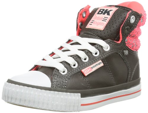 British Knights Atoll B33-3704C Unisex-Kinder Sneaker, Grau (dk.Grey/neon pink 1), EU 31 von British Knights