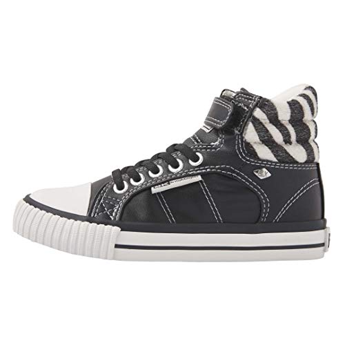 British Knights Baby Mädchen Atoll Sneaker, Schwarz Zebra, 23 EU von British Knights