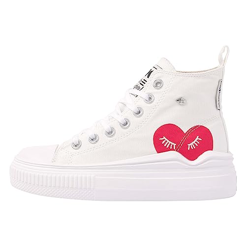 British Knights Damen Kaya Flow MID Sneaker, Cremeweiss Rotes Herz, 40 EU British Knights Damen Kaya Flow MID Sneaker, Cremeweiss Rotes Herz, 40 EU von British Knights