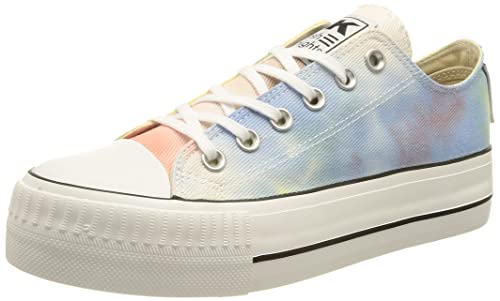 British Knights Damen Kaya Low Sneaker, Salmon/Baby Blue TIE DYE, 36 EU von British Knights