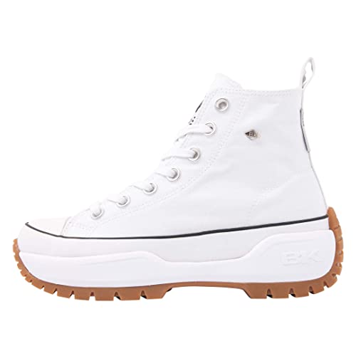 British Knights Damen Kaya MID Fly Sneaker, White, 38 EU von British Knights