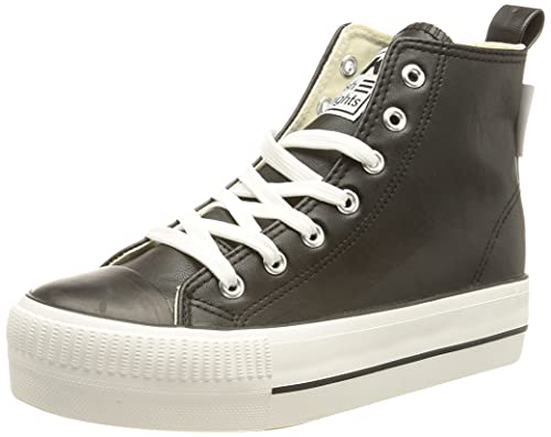 British Knights Damen Kaya MID Sneaker, Black/Silver, 38 EU von British Knights