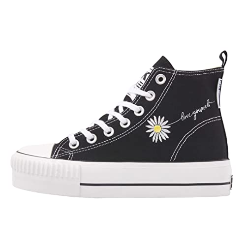 British Knights Damen Kaya MID Sneaker, Black Daisy, 37 EU von British Knights