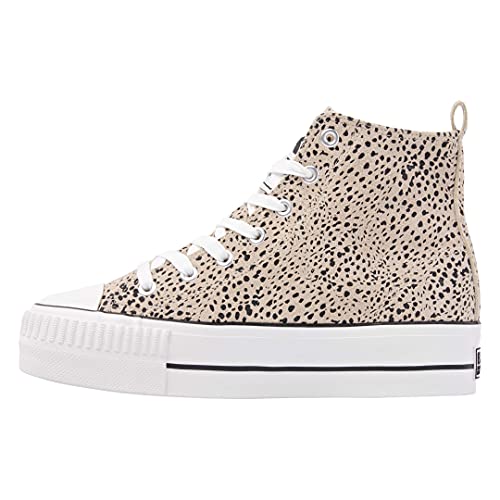 British Knights Damen Kaya MID Sneaker, LT Grey Cheetah, 38 EU von British Knights