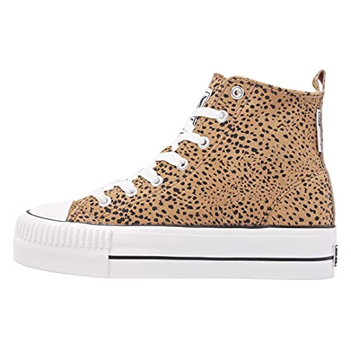 British Knights Damen Kaya MID Sneaker, Leopard, 36 EU von British Knights