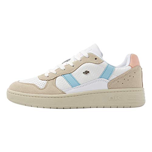 British Knights Damen RAWW Sneaker, White Blue Peach, 38 EU von British Knights