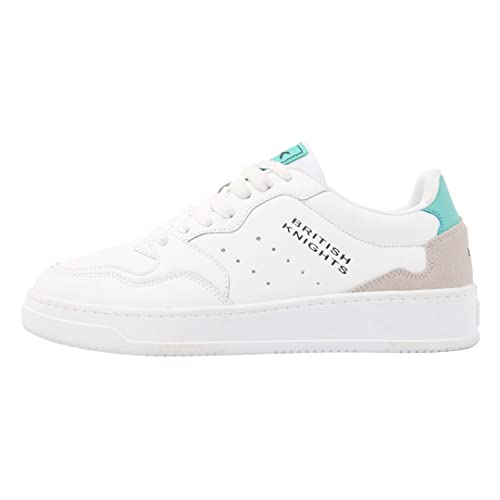 British Knights Damen VIGA Sneaker, Weiss Hellgrau Turquoise, 36 EU von British Knights