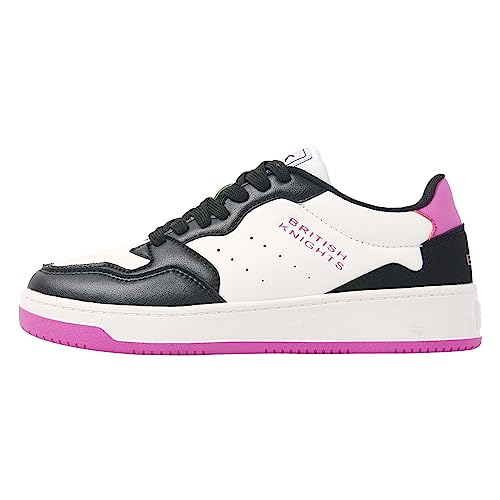 British Knights Damen VIGA Sneaker, Weiss Schwarz Rosa, 38 EU von British Knights