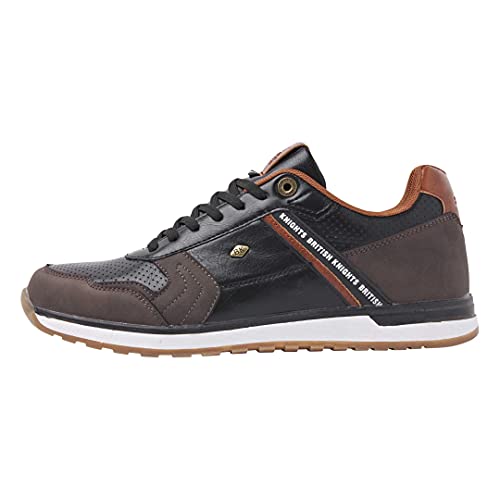 British Knights Herren Alder Sneaker, Black/DK Brown/Cognac, 42 EU von British Knights