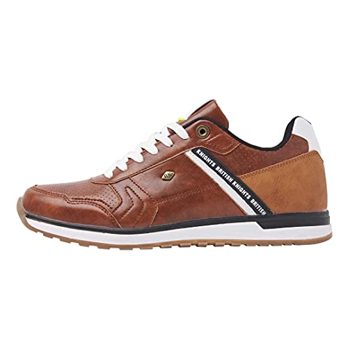 British Knights Herren Alder Sneaker, Cognac/White/Black/NEON Yellow, 41 EU von British Knights