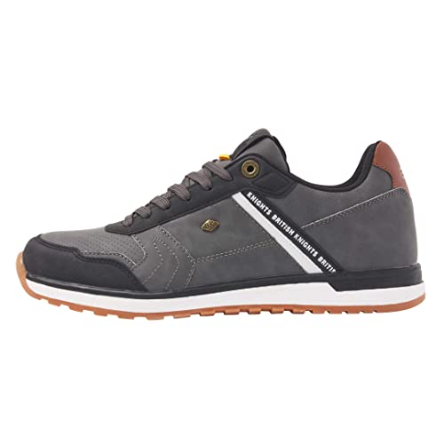 British Knights Herren Alder Sneaker, Dunkelgrau Schwarz Cognacfarben, 41 EU von British Knights