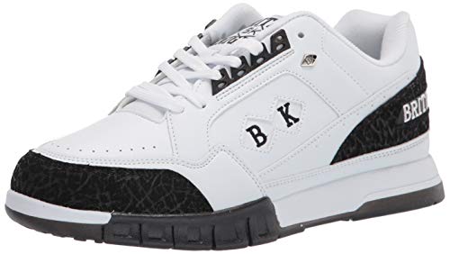 British Knights Herren Metros Sneaker, Weiß/Schwarz/Black Ice, 45 EU von British Knights