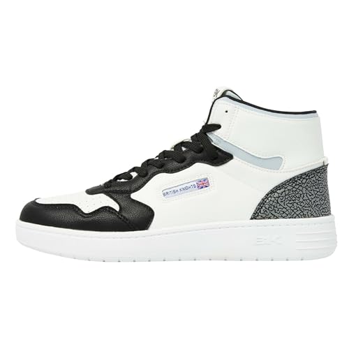 British Knights Herren NOORS MID Sneaker, Weiss Schwarz Hellgrau, 40 EU British Knights Herren NOORS MID Sneaker, Weiss Schwarz Hellgrau, 40 EU von British Knights