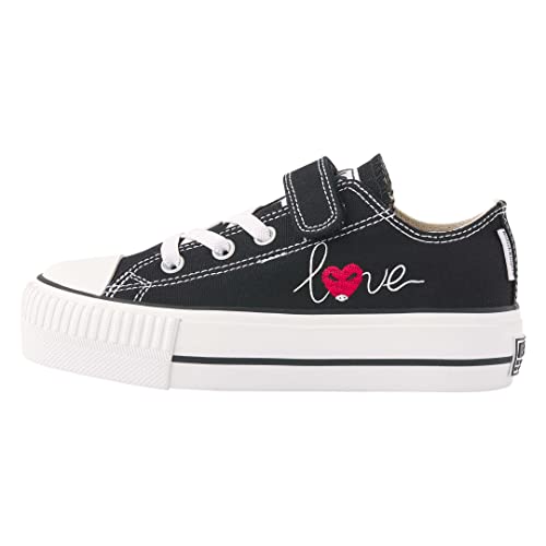 British Knights Kaya Low Sneaker, Schwarz Love, 32 EU von British Knights