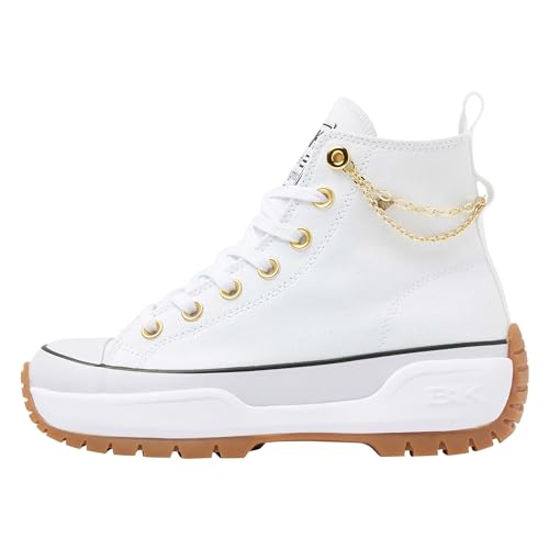 British Knights Damen Kaya MID Fly Sneaker, White Gold, 38 EU von British Knights