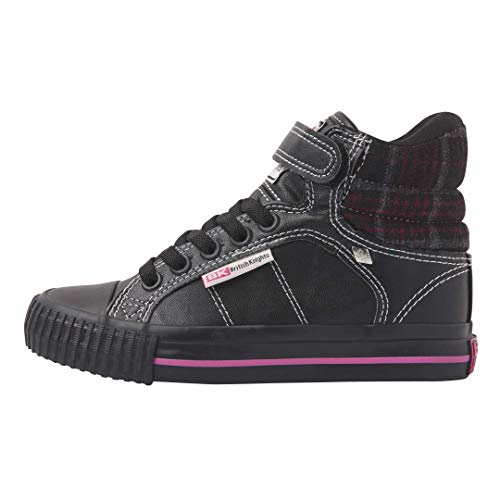 British Knights Mädchen Atoll Sneaker, Schwarz Fuchsia Schwarz, 33 EU von British Knights