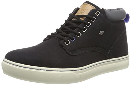 British Knights Wood, Herren Hohe Sneakers, Schwarz (Black-Grey-Blue 01), 45 EU von British Knights