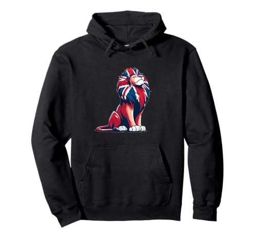 Starker Löwe mit UK-Farben für Erwachsene und Kinder Pullover Hoodie von British Lion Outfit