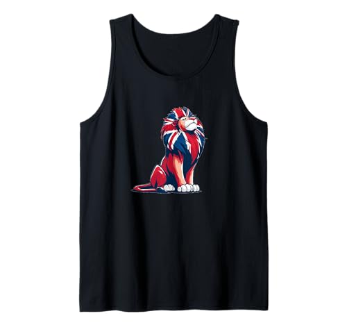 Starker Löwe mit UK-Farben für Erwachsene und Kinder Tank Top Starker Löwe mit UK-Farben für Erwachsene und Kinder Tank Top von British Lion Outfit