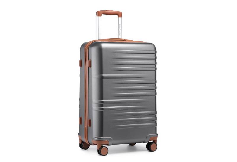 British Traveller Hartschalen-Trolley Reisekoffer Hartschalenkoffer mit 8 Spinnerrädern, TSA-Schloss, ABS+PC von British Traveller