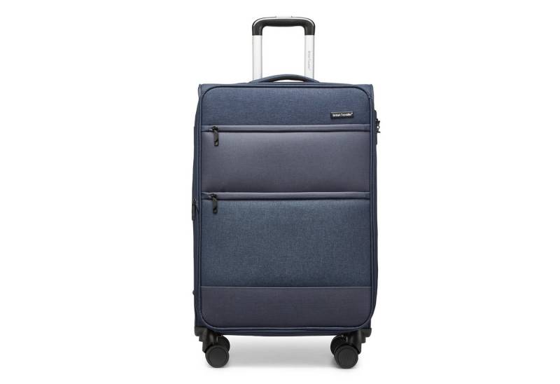 British Traveller Weichgepäck-Trolley Leichtes Weichgepäck Kofferset mit 4 Rollen & Zahlenschloss von British Traveller