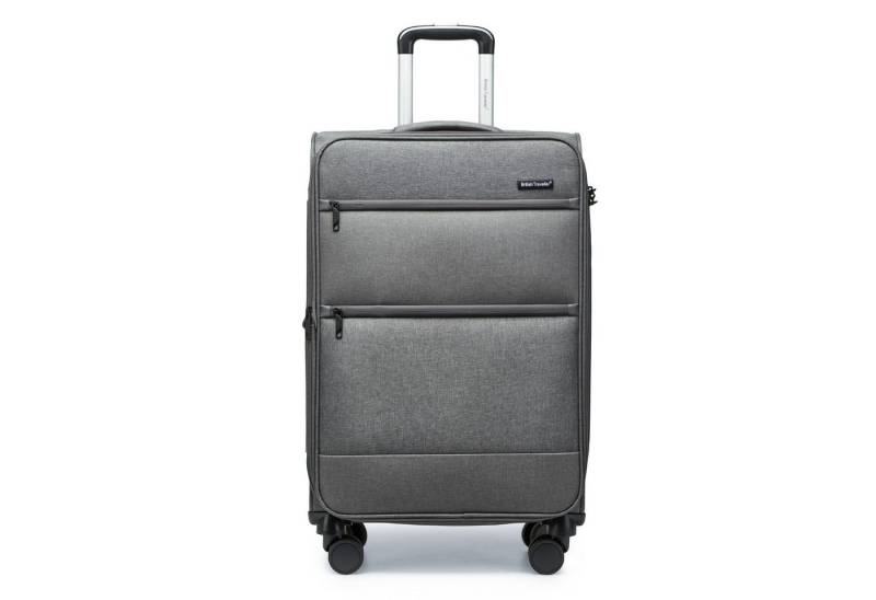British Traveller Weichgepäck-Trolley Leichtes Weichgepäck Kofferset mit 4 Rollen & Zahlenschloss von British Traveller