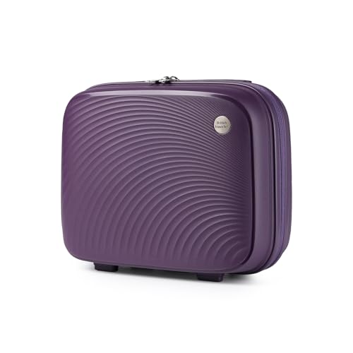 British Traveller Kosmetikkoffer PP Hartschalen Reisekoffer Handgepäck Kabinengepäck Klein Beautycase Leicht Schminkkoffer Tragbar Make Up kulturkoffer mit Handgriff und Spannengurt von British Traveller