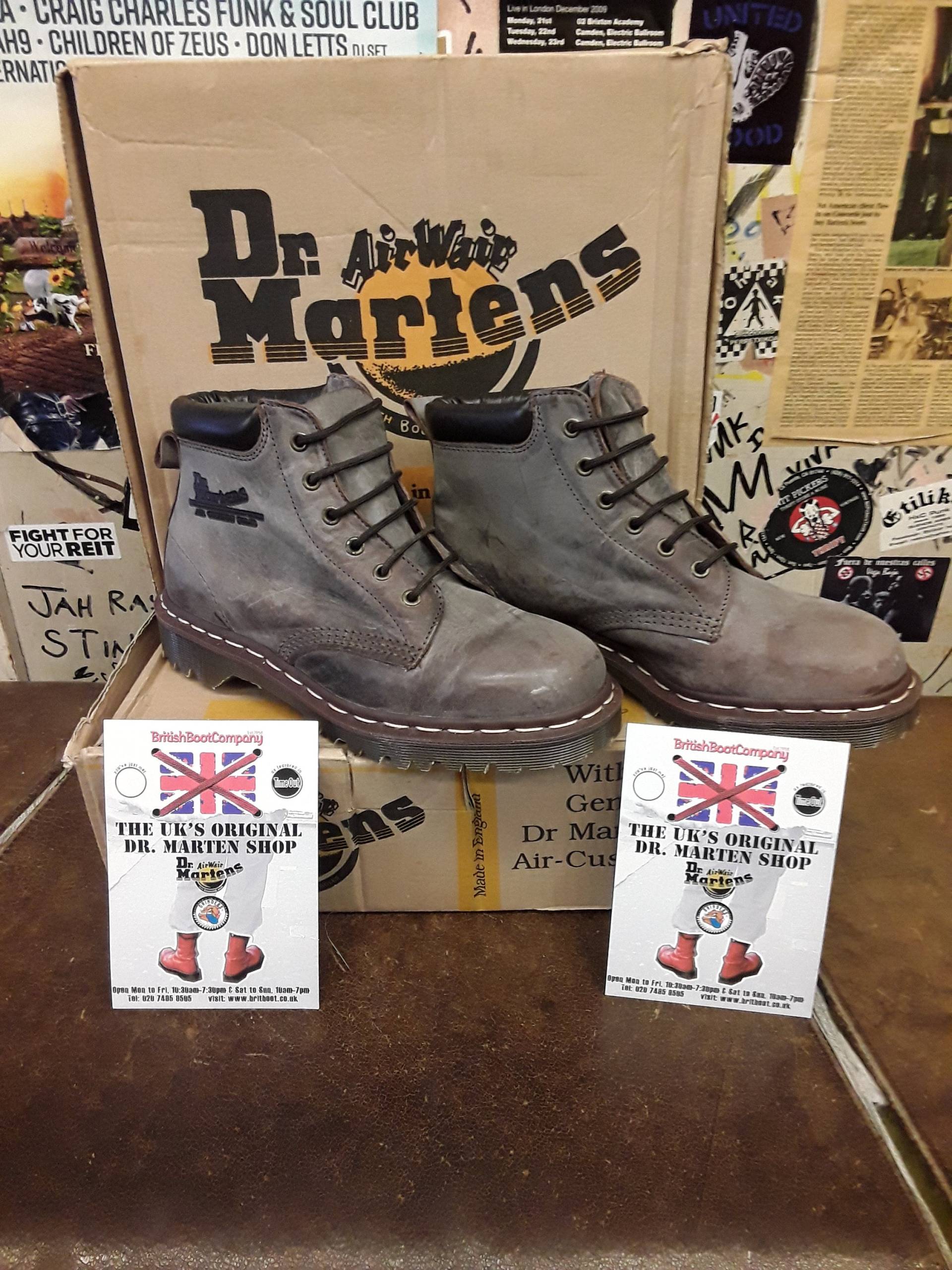 Dr Martens 939 Brown Clown Made in England Gepolsterter Kragen Verschiedene Größen von BritishBootVintage