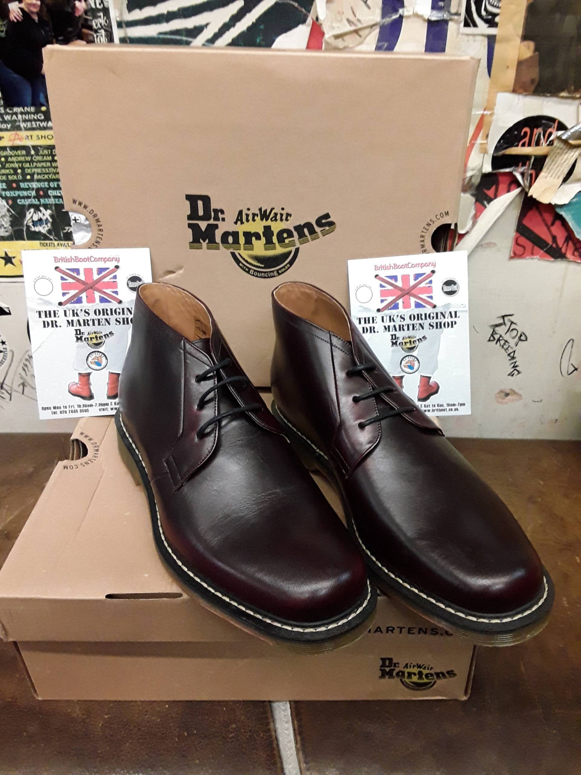 Dr Martens Rot Burgund Vintage Leder Schuhe, Herren Freizeit Schuhe/Verschiedene Größen 1B55 von BritishBootVintage