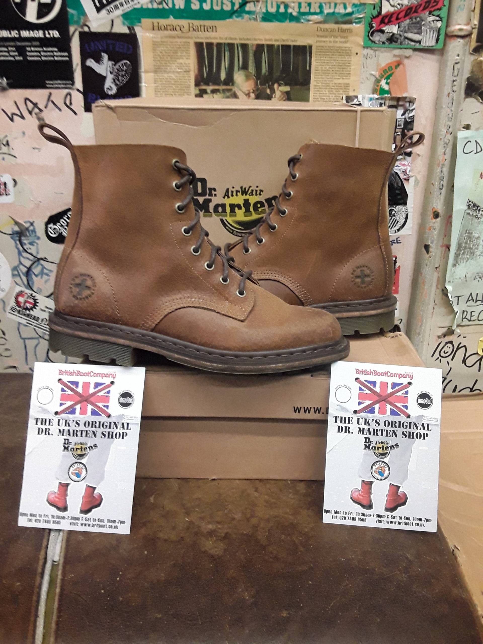 Dr Martens Tan Schiefersohle Stiefel Gr. 8 von BritishBootVintage