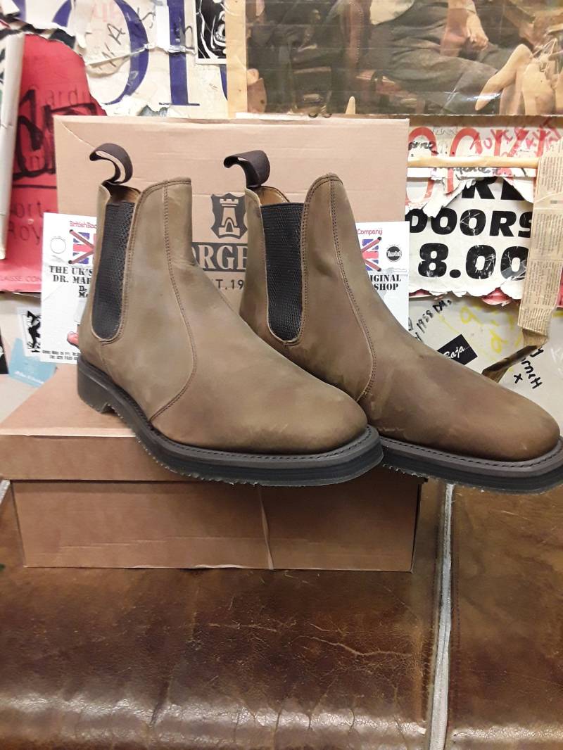 George Cox Dodford Gaucho Crazy Horse-Chelsea-Boot Made in England von BritishBootVintage