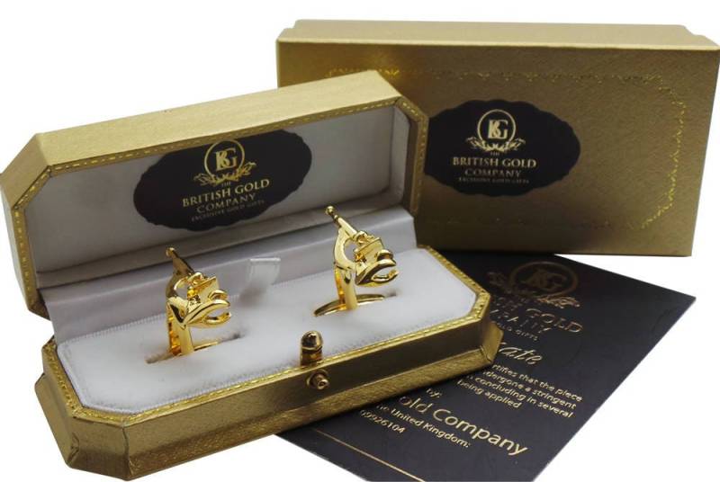 24K Gold-Mikroskop-Manschettenknöpfe Set - Wissenschaftsgeschenk Für Biologe von BritishGoldCompany