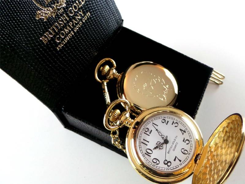 Bob Dylan Signierte 24K Vergoldete Taschenuhr Luxus-Geschenkbox Mit Zertifikat Full Hunter Autogrammed Custom Eingravierte Personalisierte Nachricht von BritishGoldCompany