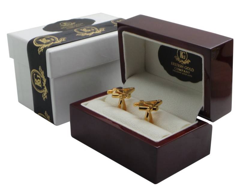 Freimaurer-Gold Manschettenknöpfe Luxus-Set Für Freimaurer Jede Loge Bruderschaft Holz Geschenkbox Compass No G Boxed Geschenke von BritishGoldCompany