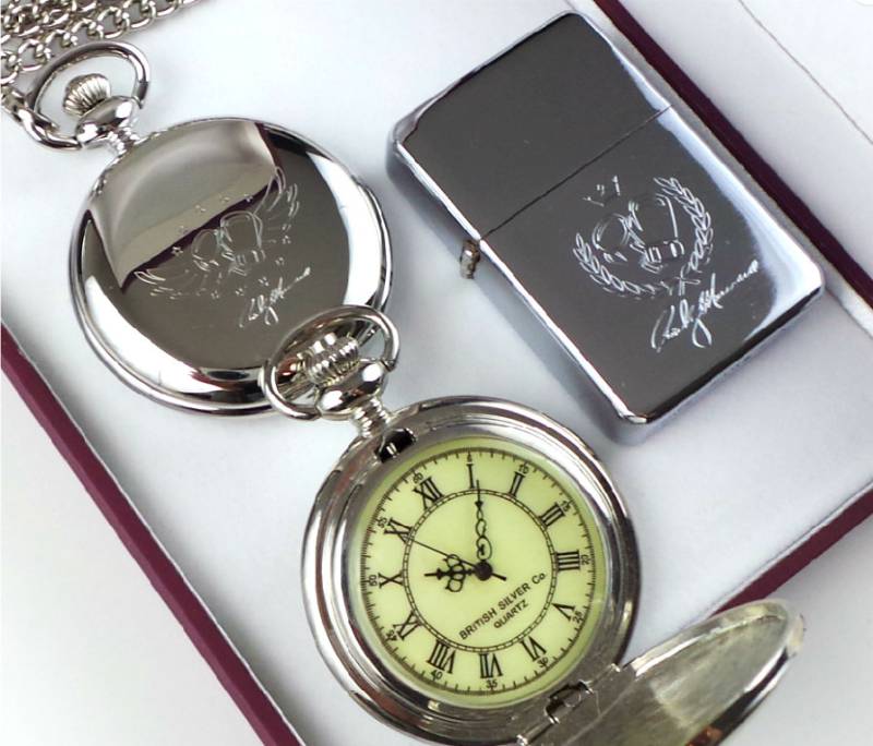 Rocky Marciano Signierte Reine Silber Fertig Personalisierte Volljäger-Taschenuhr Mit Boxhandschuh-Geschenkbox Rocky Marciano Signierte Reine Silber Fertig Personalisierte Volljäger-Taschenuhr Mit Boxhandschuh-Geschenkbox von BritishGoldCompany