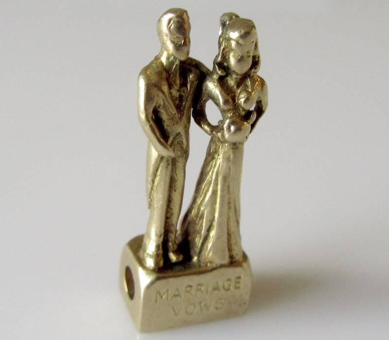 9 Karat Gold Stanhope Eheversprechen Braut Und Bräutigam Charme von Britishgoldandsilver