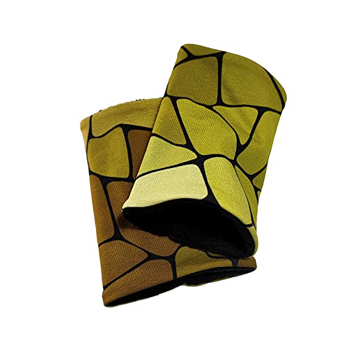 Art-Design Pulswärmer aus meiner Nähwerkstatt (Braun-Lind) von Britta Meier