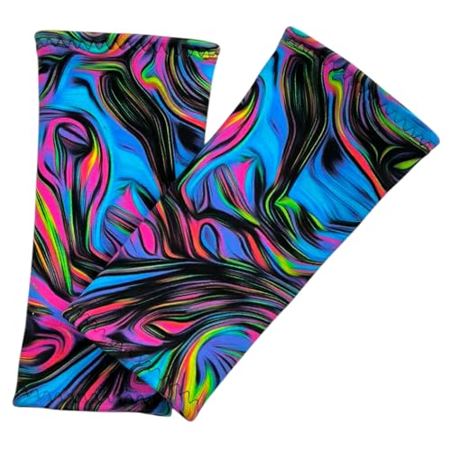 Britta Meier Armstulpen/Pulswärmer (Alpenfleece) in wunderschönen Motiven oder Uni mit Ziernähten für Damen aus meiner Nähwerkstatt in Ostfriesland. (ART-blau) von Britta Meier