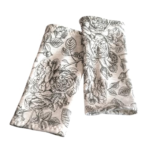 Britta Meier Armstulpen/Pulswärmer (Alpenfleece) in wunderschönen Motiven oder Uni mit Ziernähten für Damen aus meiner Nähwerkstatt in Ostfriesland. (Ecru-Meliert-Rosen) von Britta Meier