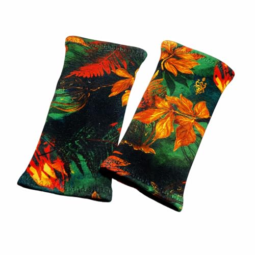 Britta Meier Armstulpen/Pulswärmer (Alpenfleece) in wunderschönen Motiven oder Uni mit Ziernähten für Damen aus meiner Nähwerkstatt in Ostfriesland. (Floral-Gemälde) von Britta Meier