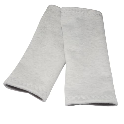 Britta Meier Armstulpen/Pulswärmer (Alpenfleece) in wunderschönen Motiven oder Uni mit Ziernähten für Damen aus meiner Nähwerkstatt in Ostfriesland. (Hellgrau-Meliert) von Britta Meier