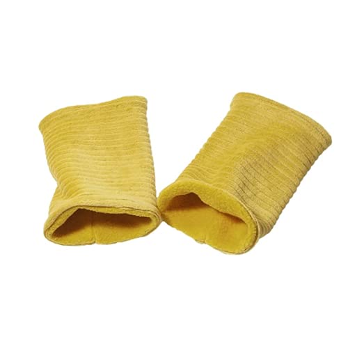 Britta Meier Nicki-Cord-Armstulpen aus der Nähwerkstatt (Gelb) von Britta Meier