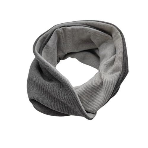 Britta Meier Unisex Beanie, Loop-Schal oder als Set, Rippen-Jersey aus Baumwolle, Handarbeit aus Ostfriesland (Loop, Anthrazit-Grau) von Britta Meier