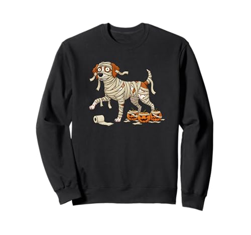 Brittany Spaniel Mummy Pumpkin Halloween Kinder Herren Damen Sweatshirt von Brittany Spaniel Lovers Halloween Outfits Boy Girl