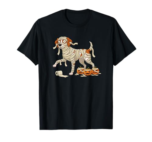 Brittany Spaniel Mummy Pumpkin Halloween Kinder Herren Damen T-Shirt von Brittany Spaniel Lovers Halloween Outfits Boy Girl