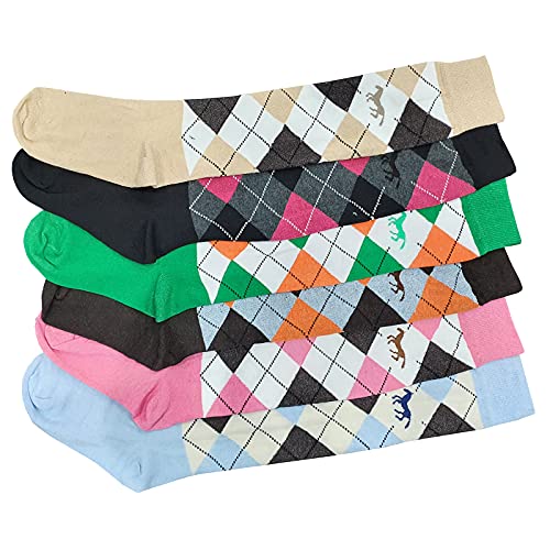 Britwear 6 x Damen Reitsocken mit Argyle-Design, sortiert, 4-7 von Britwear