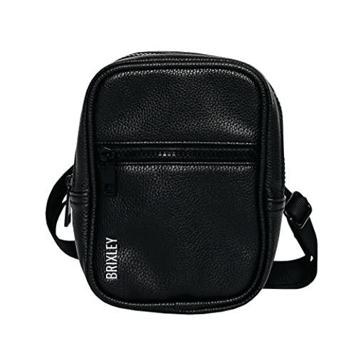 Brixley Crossbody-Tasche für Damen, Herren, Mädchen, Reisen, mehrere Positionen, Bauchtasche, Schwarz, Medium von Brixley