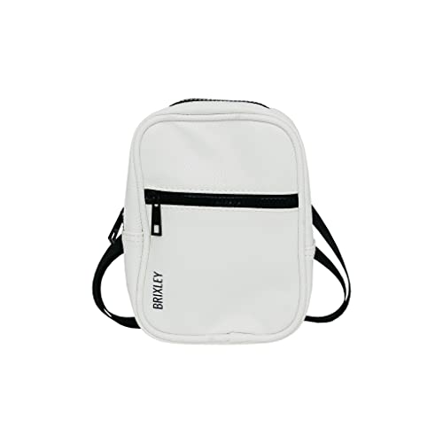 Brixley Crossbody-Tasche für Damen, Herren, Mädchen, Reisen, mehrere Positionen, Bauchtasche, weiß, Medium von Brixley