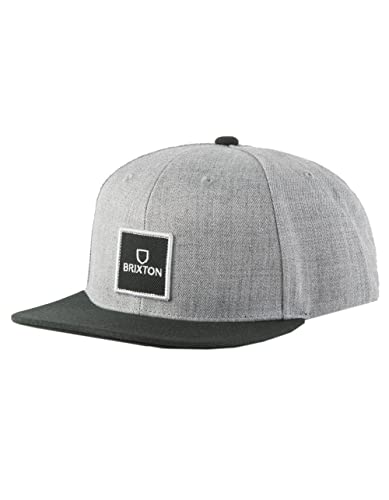 Brixton Alpha Square Mp Snapback Hat - Heather Grey/Black von Brixton